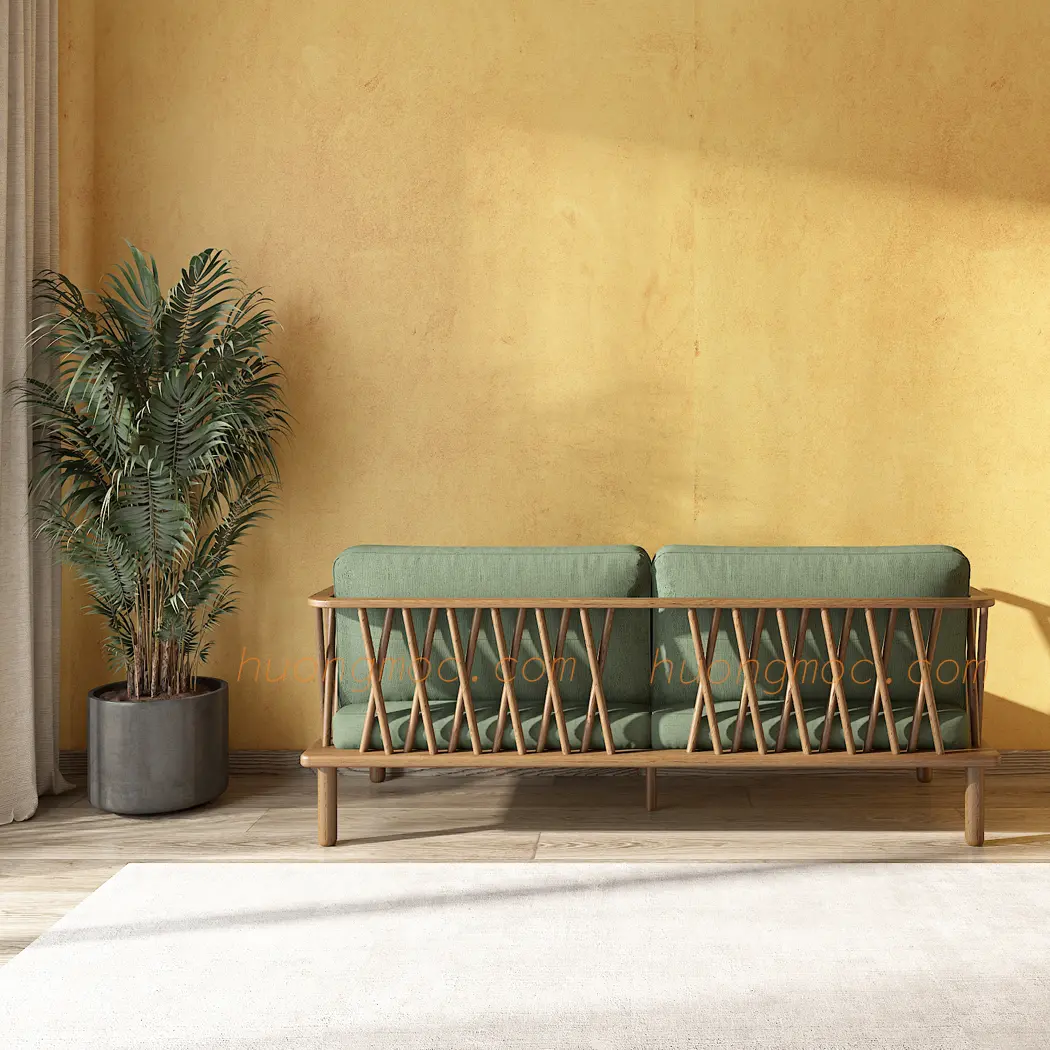 Sofa đôi 10 seeon 2025 ns-vai xanh b