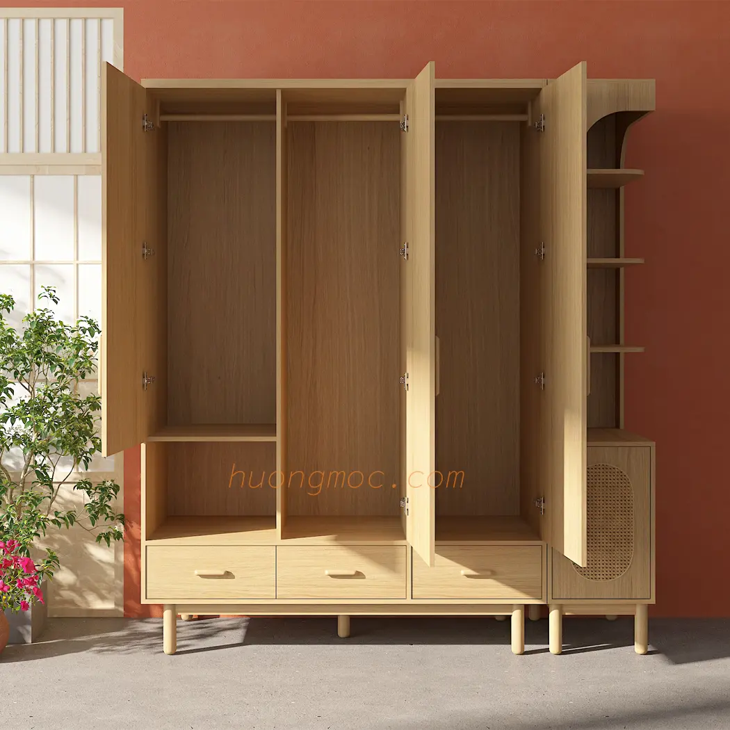 Tủ áo 3c tủ góc 0124mdm tn b