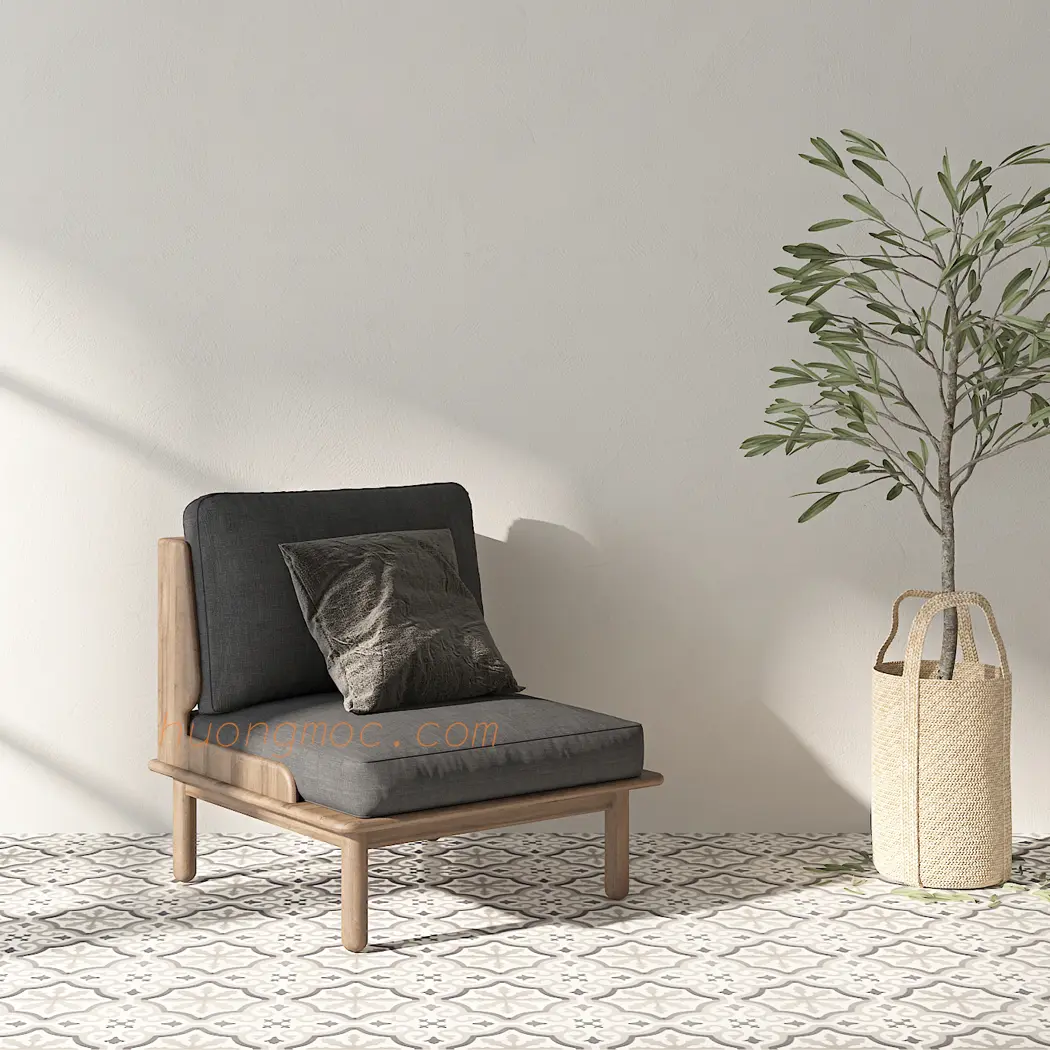 Sofa Đơn Sline 02 n-vải xám