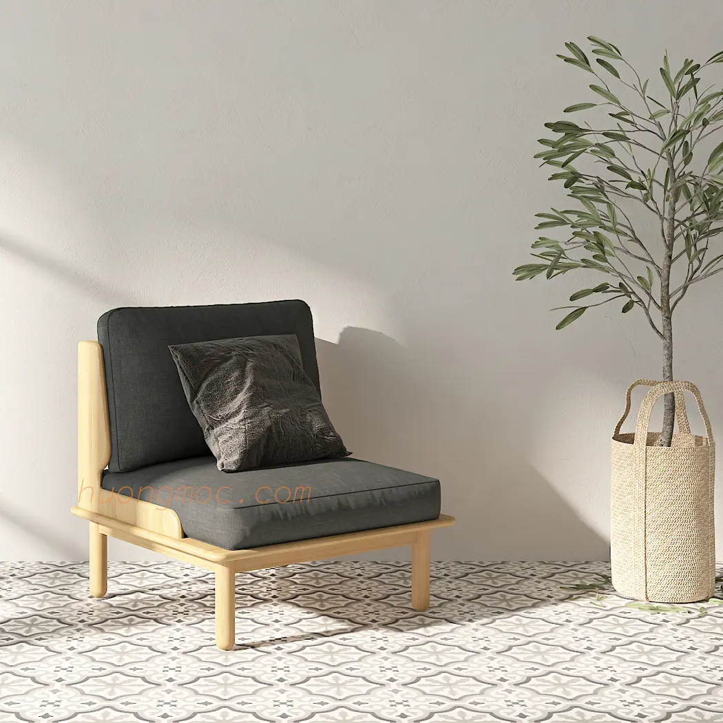 Sofa Đơn Sline 02 tn-vải xám