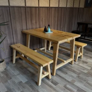 Bàn ăn m2 ghế băng m2 1.4m b tn