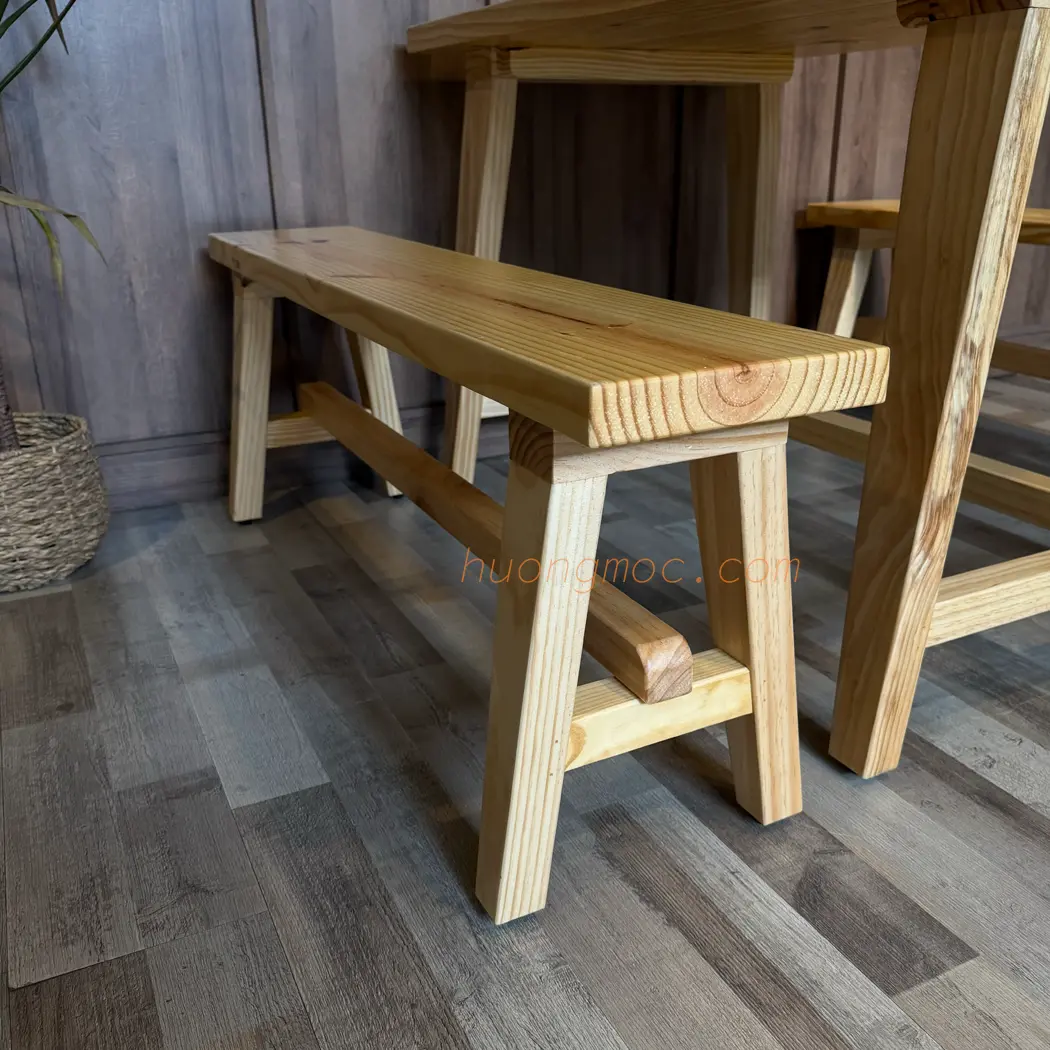 Bàn ăn m2 ghế băng m2 1.4m z tn