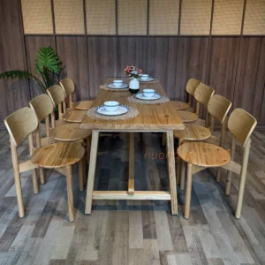 Bàn ăn m5 8ghế lưng tựa 05 a tn