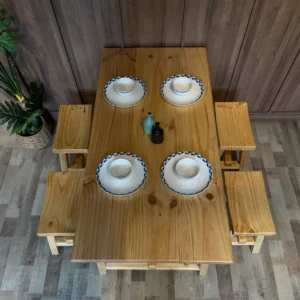 Bộ bàn m5 4ghế đôn lõm f tn